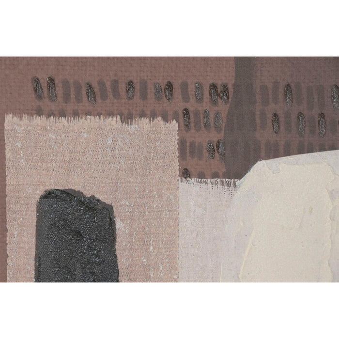 Canvas Home ESPRIT Brown Black Abstract Urban 63 x 4 x 93 cm (2 Units)