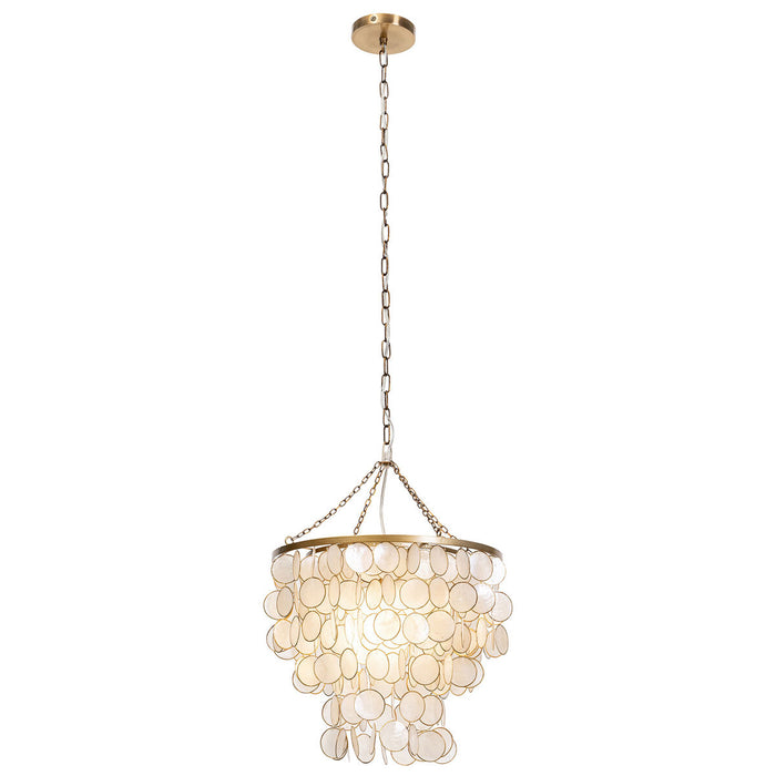 Ceiling Light Home ESPRIT Beige Golden Metal Mother of pearl 50 W 40 x 40 x 48 cm