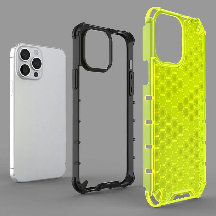 Honeycomb Case armor cover with TPU Bumper for iPhone 13 Pro Max blue - Cell phone cases and covers<<<HurtelXML