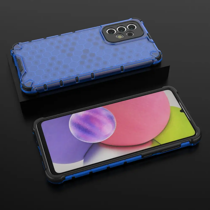 Honeycomb case armored cover with a gel frame for Samsung Galaxy A33 5G blue - Cell phone cases and covers<<<HurtelXML