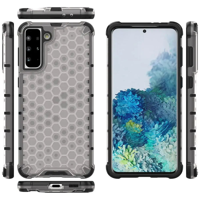 Honeycomb case armored cover with a gel frame for Samsung Galaxy S22 transparent - Cell phone cases
