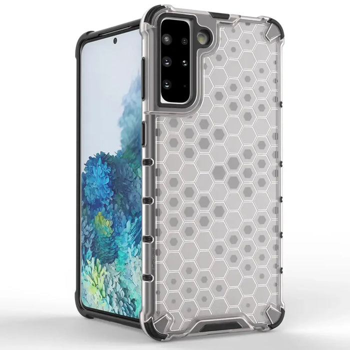 Honeycomb case armored cover with a gel frame for Samsung Galaxy S22 transparent - Cell phone cases