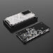 Honeycomb case armored cover with a gel frame for Samsung Galaxy S22 Ultra transparent - Cell phone cases
