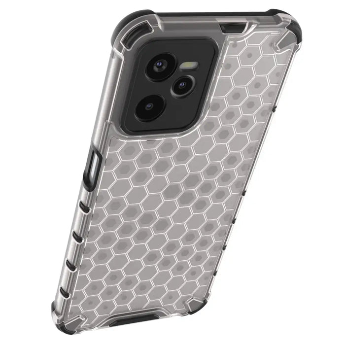 Honeycomb case armored cover with a gel frame Realme C35 transparent - Cell phone cases and covers<<<HurtelXML