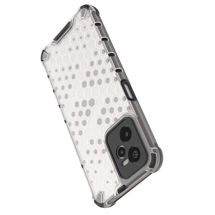 Honeycomb case armored cover with a gel frame Realme C35 transparent - Cell phone cases and covers<<<HurtelXML