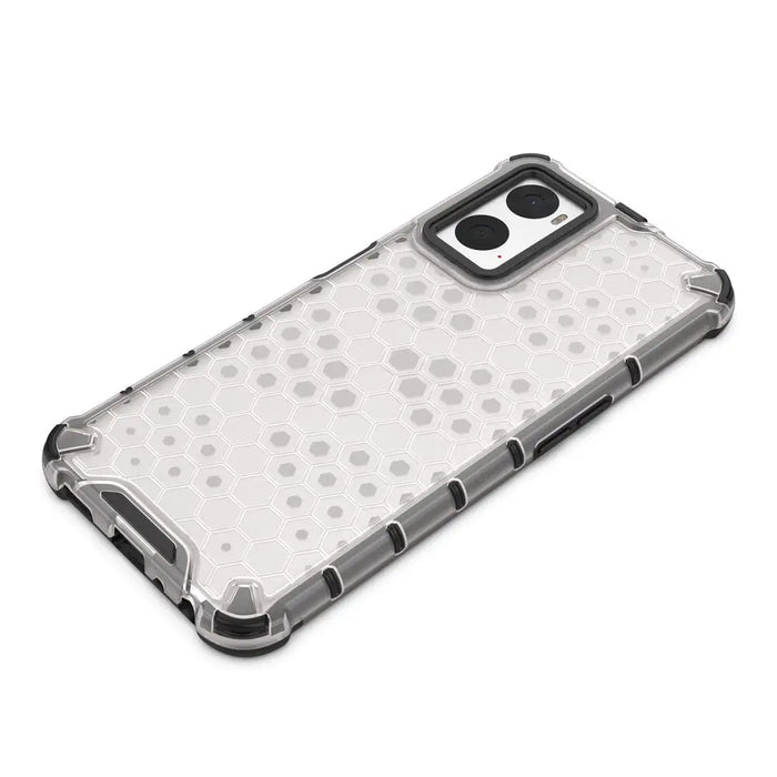 Honeycomb case armored cover with gel frame Oppo A76 / Oppo A36 / Realme 9i transparent - Cell phone cases