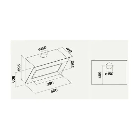 Hood FALMEC QUASAR 60 cm - Стандартни абсорбатори<<<Абсорбатори<<<Едра бяла техника<<<TechnoMix