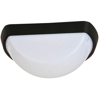AQUA HALFMOON OPAL WALL LIGHT IP54 E27 BLACK HOROZ