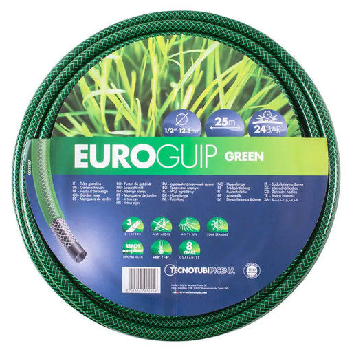 HOSE 25M 1/2’’ EUROGUIP GREEN - Маркучи напояване<<<Напояване<<<Градина<<<Praktiker&&&Маркучи<<<Поливане / Напояване