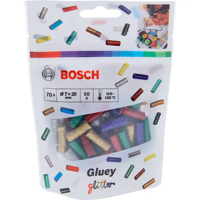 HOT GLUING CARTRIDGES 70 PCS GLOSSY F 7 X 20 MM BOSCH - Патрони топло лепене<<<Консумативи за