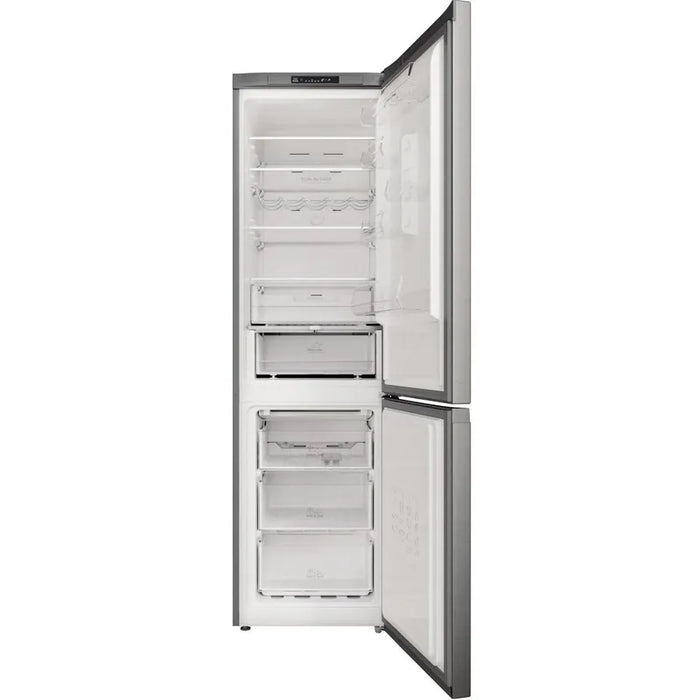 Refrigerator with freezer Hotpoint-Ariston HAFC9 TI32SX, 369 l, E, No Frost, Stainless steel
