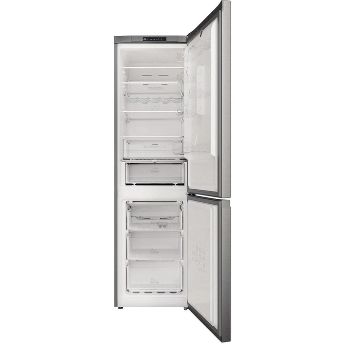 Refrigerator with freezer Hotpoint-Ariston HAFC9 TI32SX, 369 l, E, No Frost, Stainless steel