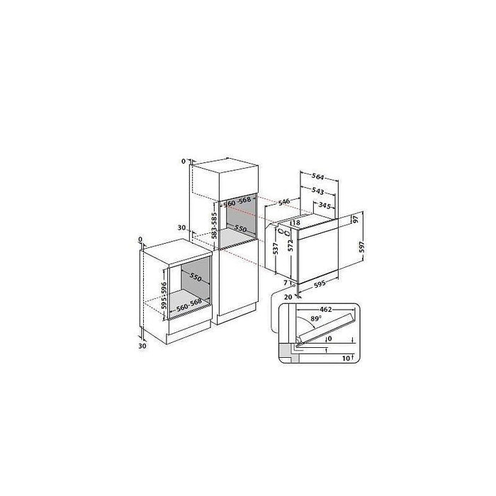 Built-in oven Hotpoint-Ariston HAOI 5S8HM1BA (ST), 73, Hydrolitic, A+, Electronic