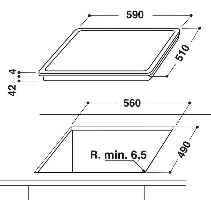 Built-in ceramic hob Hotpoint-Ariston HR 603X/1, Electric