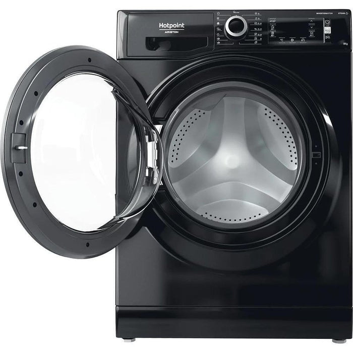 Washing machine Hotpoint-Ariston NLCD 948 BS A EU , 1400 rpm, 9.00 kg, A , Black