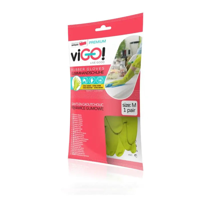 HOUSEHOLD RUBBER GLOVES M PREMIUM VIGO - Почистване<<<Грижа за дома<<<AmperelB2B
