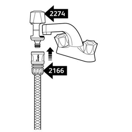 FAUCET AND MIXER ADAPTER HOZELOCK 2274P0000