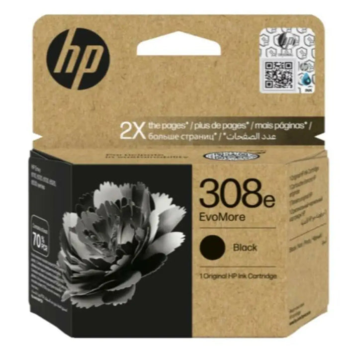 HP 308e EvoMore Black Original Ink Cartridge - Мастила и Мастилени глави<<<Консумативи - Мастила<<<Печат Сканиране и