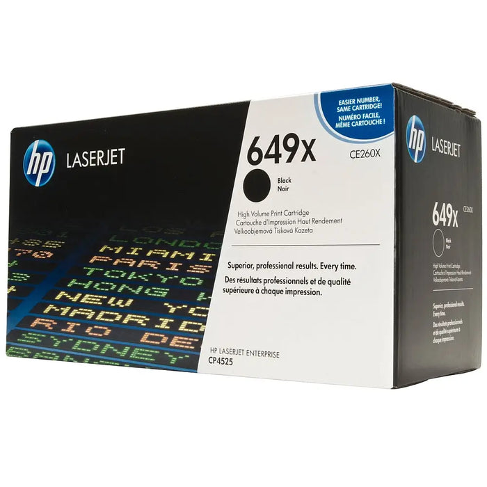 HP 649X original Color LaserJet Toner cartridge CE260X black high capacity 17.000 pages 1-pack - Тонери<<<Консумативи