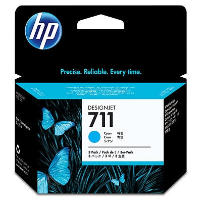 HP 711 3-pack 29-ml Cyan Ink Cartridges - DesignJet Consumables<<<HP консумативи<<<HP<<<PolyComp&&&LFP мастила и LFP