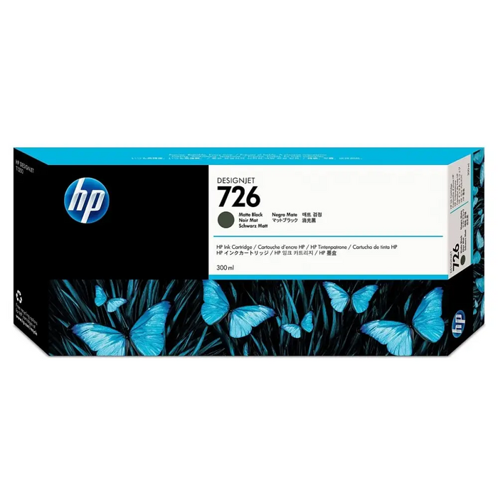 HP 726 original Ink cartridge CH575A matte black standard capacity 300ml 1-pack with Vivera Ink cartridge - LFP мастила