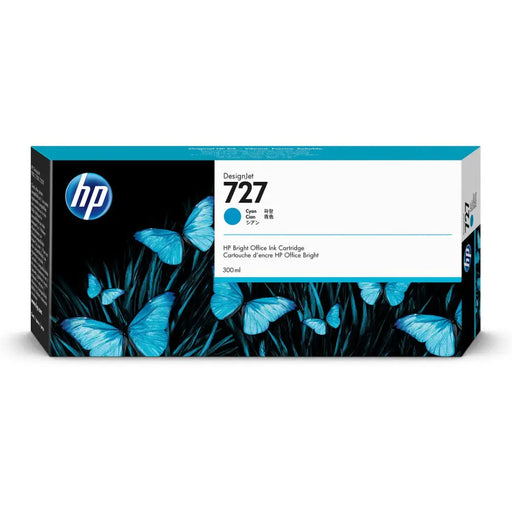 HP 727 300-ml Cyan DesignJet Ink Cartridge - DesignJet Consumables<<<HP консумативи<<<HP<<<PolyComp&&&LFP мастила и LFP