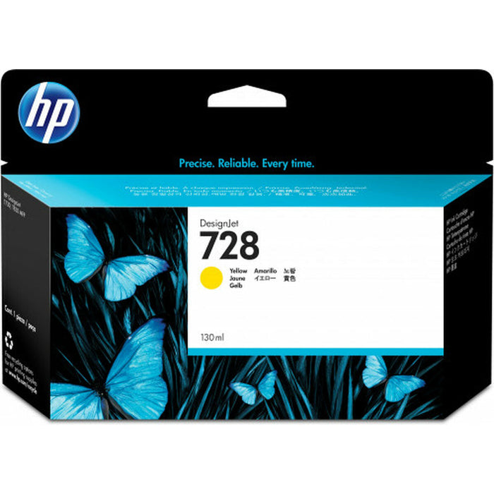 HP 728 130-ml Yellow DesignJet Ink Cartridge - DesignJet Consumables<<<HP консумативи<<<HP<<<PolyComp&&&LFP мастила и