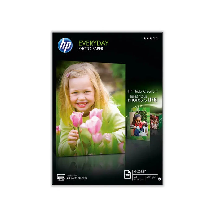 HP Everyday Glossy Photo Paper-100 sht/A4/210 x 297 mm - InkJet Consumables<<<HP консумативи<<<HP<<<PolyComp&&&Офис и
