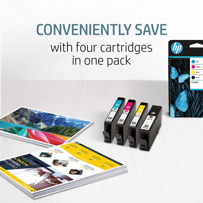HP 903 CMYK Original Ink Cartridge, 4-Pack