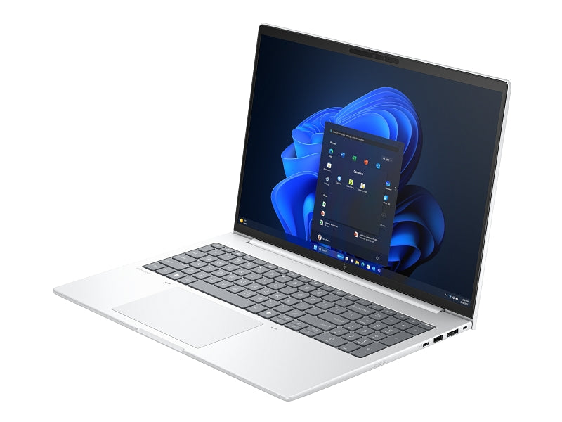 HP EliteBook 8 G1i AI 16" Glacier Silver, Ultra 7-255U(up to 5.2GH/12MB/12C), 16" WUXGA AG 300nits, 32GB 5600Mhz 1DIMM, 1TB PCIe SSD, WiFi 7 + BT 5.4, Backlit Kbd, FPR, Smart Card Reader, 3C Batt, Win 11 Pro, 3Y Offsite
