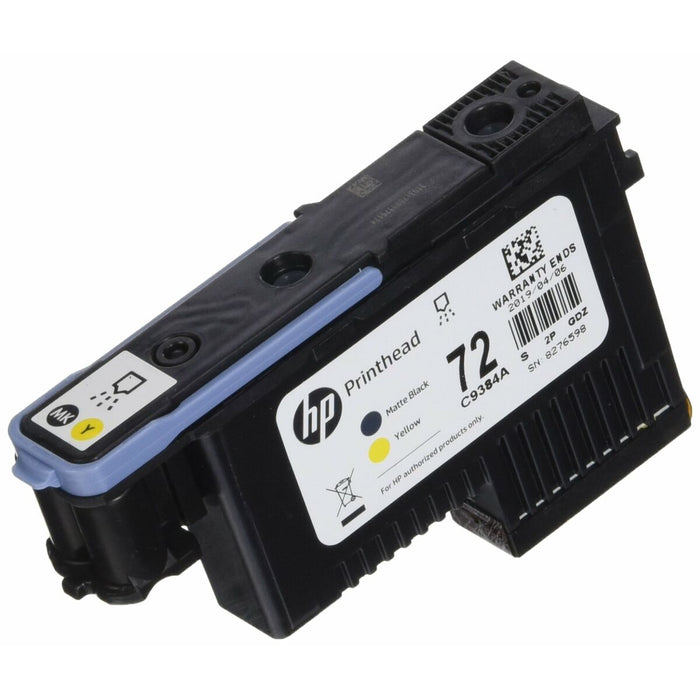 HP 72 Matte Black and Yellow Printhead