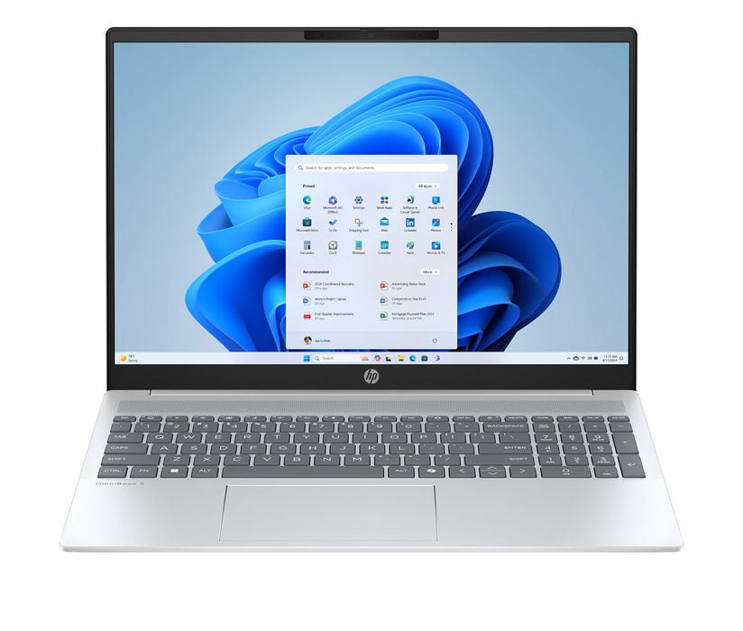 HP OmniBook 5 AI 16-af1219nw Intel Core Ultra 5 225U Laptop 40.6 cm (16") 2K 16 GB LPDDR5x-SDRAM 512 GB SSD Wi-Fi 6E (802.11ax) Windows 11 Home AI PC Silver