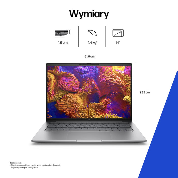 HP ZBook 8 G1ak Copilot+ PC AMD Ryzen AI 7 PRO 350 Mobile workstation 35.6 cm (14") WQXGA 32 GB DDR5-SDRAM 1 TB SSD Wi-Fi 7 (802.11be) Windows 11 Pro AI PC Silver