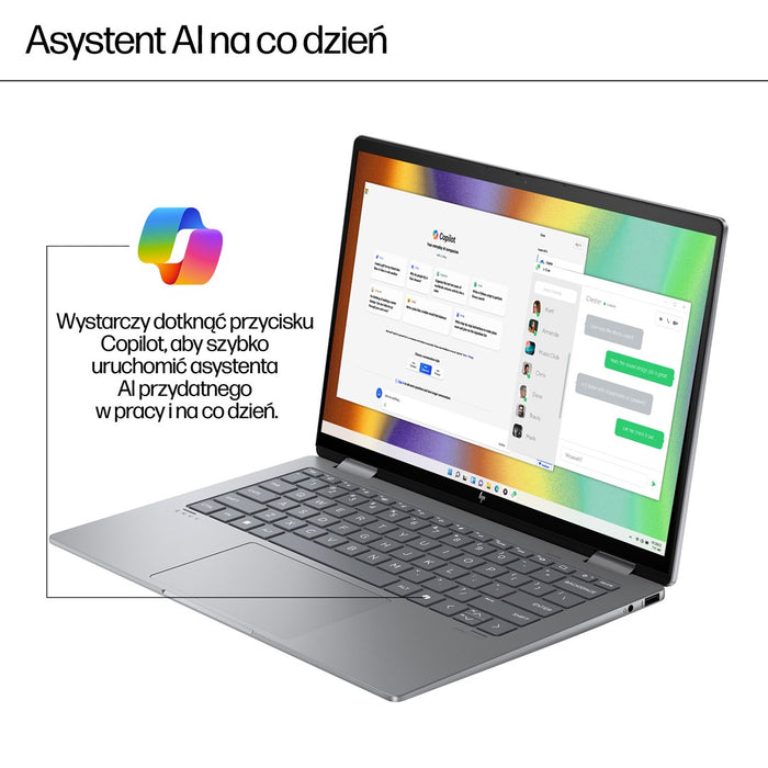 HP ENVY x360 14-fa0016nw AMD Ryzen™ 7 8840HS 2-in-1 Laptop 35.6 cm (14") 2K Touchscreen 16 GB LPDDR5 SDRAM 512 GB SSD Wi-Fi 7 (802.11be) Windows 11 Home AI PC Silver