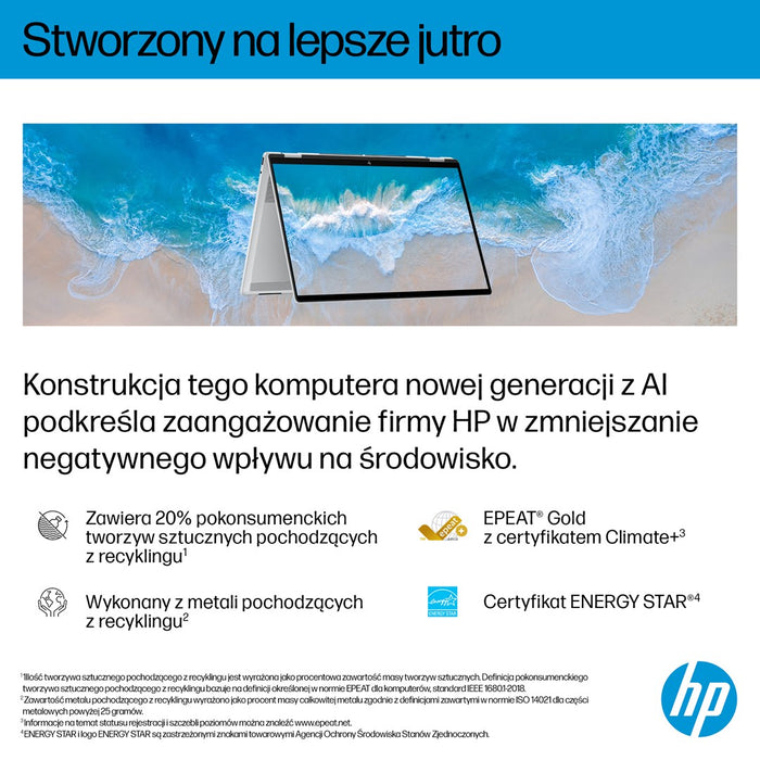 HP OmniBook X Flip Next Gen AI 16-as0003nw Copilot+ PC Intel Core Ultra 7 258V 40.6 cm (16") touchscreen 3K 32 GB LPDDR5x-SDRAM 1 TB SSD Wi-Fi 6E (802.11ax) Windows 11 Home Silver