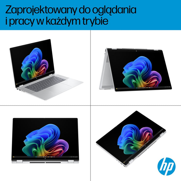 HP OmniBook X Flip Next Gen AI 16-as0003nw Copilot+ PC Intel Core Ultra 7 258V 40.6 cm (16") touchscreen 3K 32 GB LPDDR5x-SDRAM 1 TB SSD Wi-Fi 6E (802.11ax) Windows 11 Home Silver