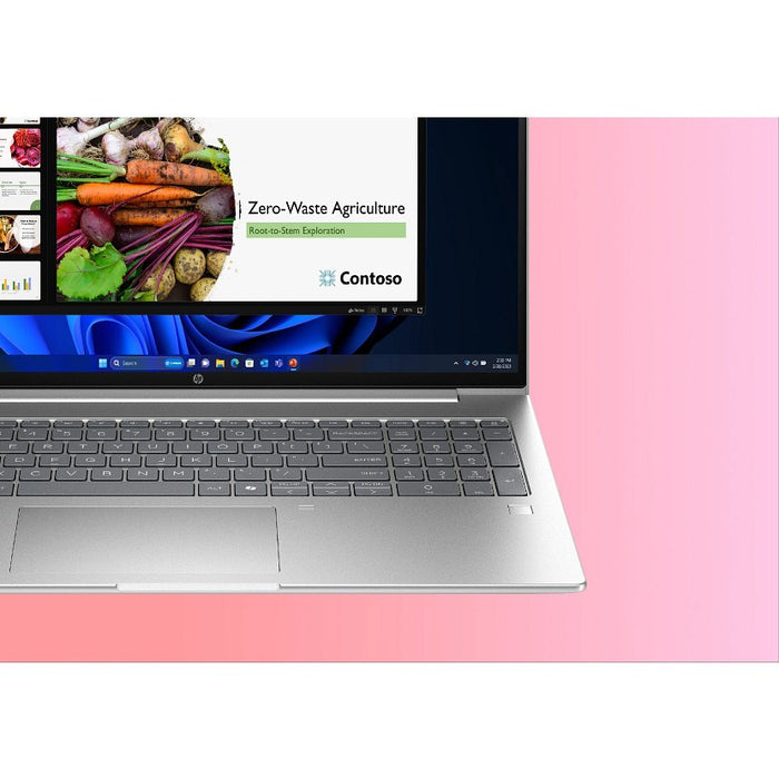 HP ProBook 4 G1i AI Intel Core Ultra 7 255U Laptop 40.6 cm (16") WUXGA 16 GB DDR5-SDRAM 512 GB SSD Wi-Fi 6E (802.11ax) Windows 11 Pro AI PC Silver