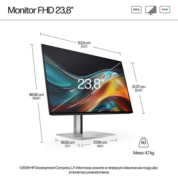 Monitor HP S7 PRO 724PF 23,8" Full HD 100 Hz