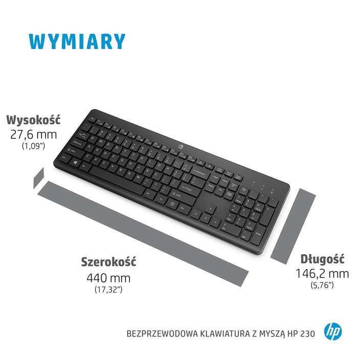 HP 230 Wireless Mouse and Keyboard Combo (Black) EURO