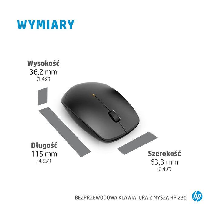 HP 230 Wireless Mouse and Keyboard Combo (Black) EURO