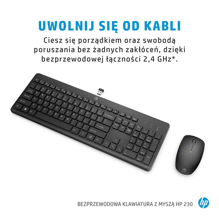 HP 230 Wireless Mouse and Keyboard Combo (Black) EURO