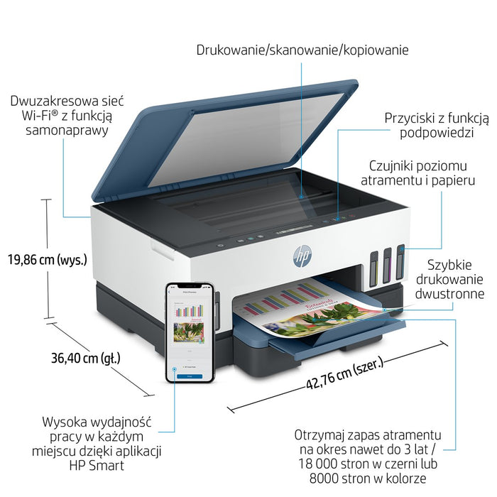 HP Smart Tank 725 All-in-One Thermal inkjet A4 4800 x 1200 DPI 15 ppm Wi-Fi