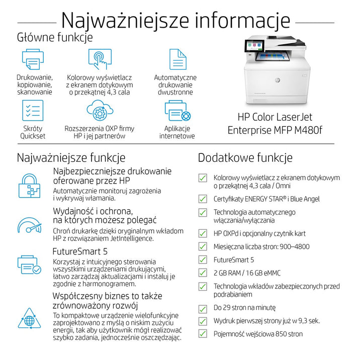 Multifunction Printer HP MFP M480f
