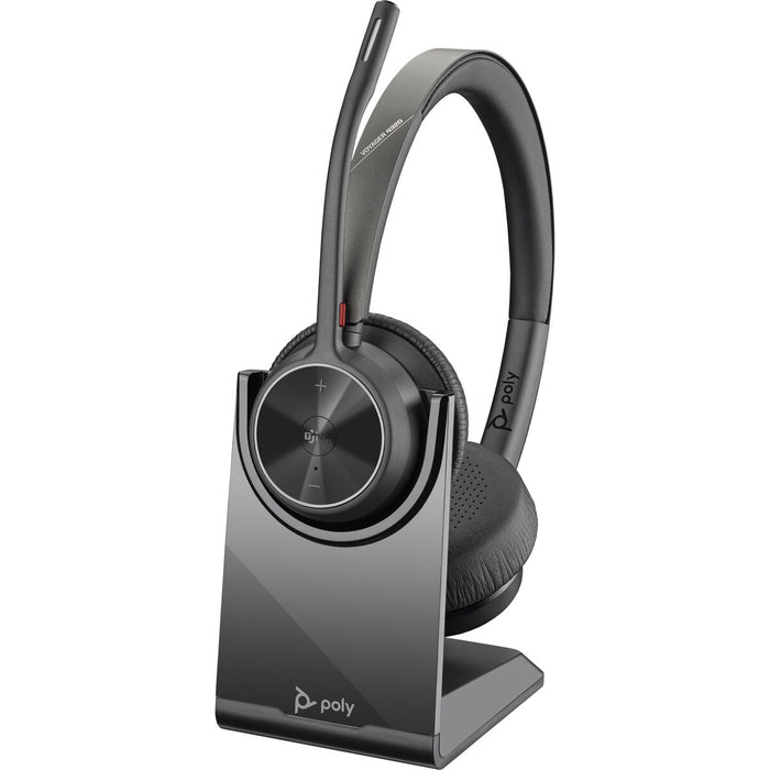 HP Poly Voyager 4320 UC Stereo USB-A Headset +BT700 USB-A Adapter +Charging Stand SmartBuy