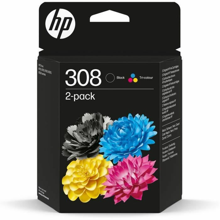 HP 308 Black/Tri-Color Original Ink Cartridge Combo 2-Pack
