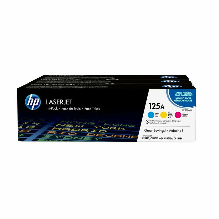 HP 125A CYM Tri-Pack LaserJet Toner Cartridge