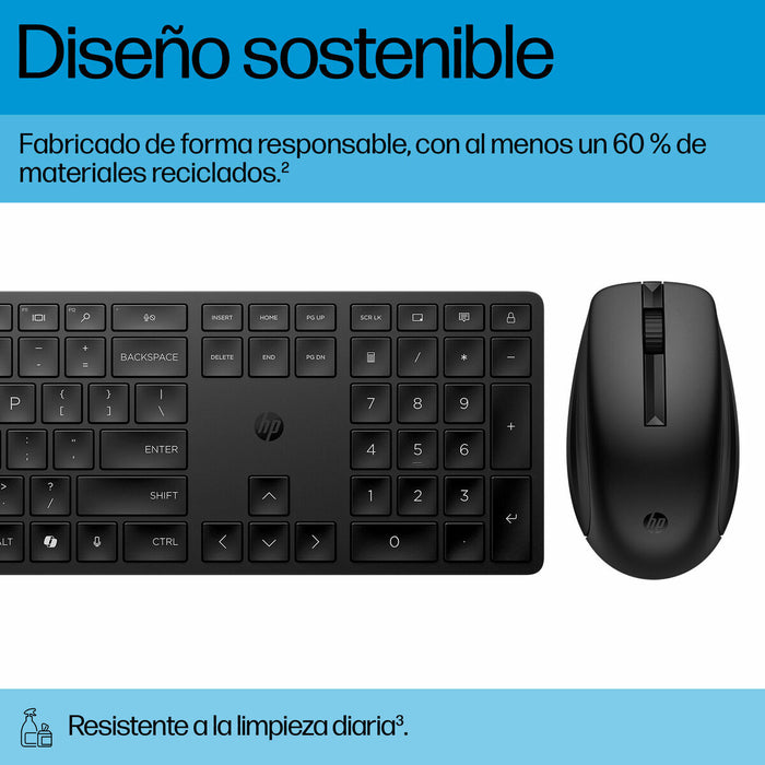 Keyboard and Mouse HP 4R009UT Black