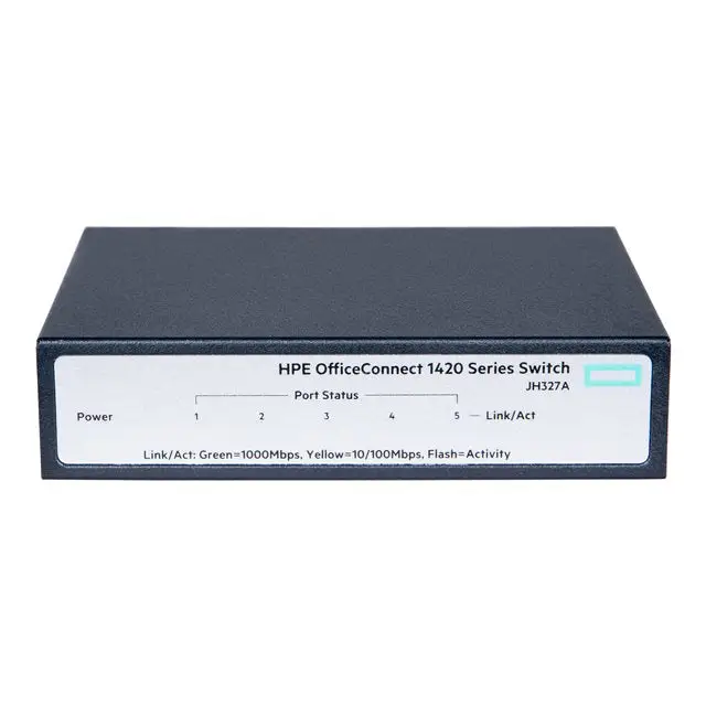 HPE HPN Switch 1420-5G OfficeConnect 1420 - Комутатор - Неуправляеми<<<Мрежи<<<Мрежи и умен дом<<<ALSO
