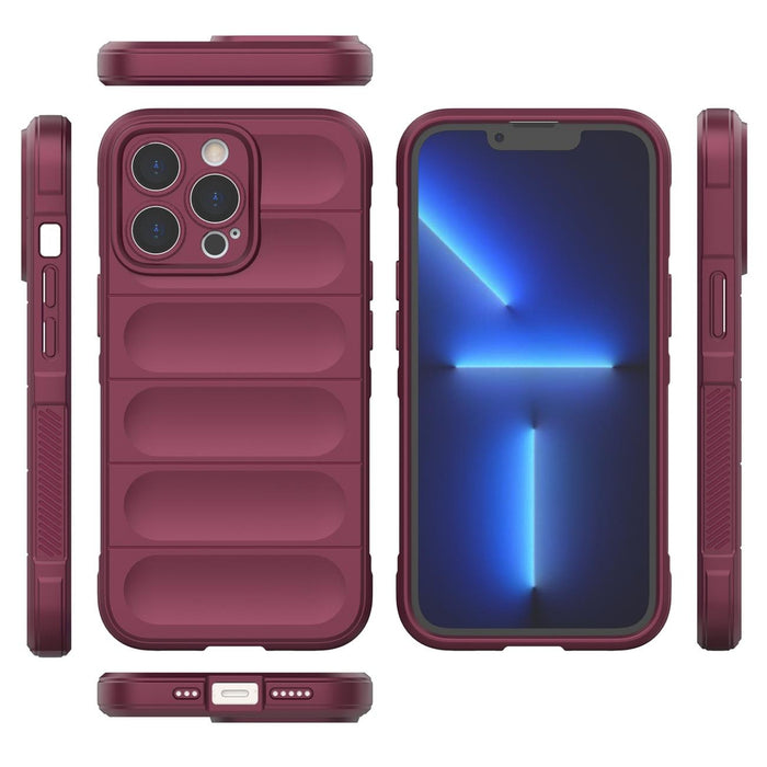 Magic Shield Case for iPhone 13 Pro Max flexible armored burgundy cover
