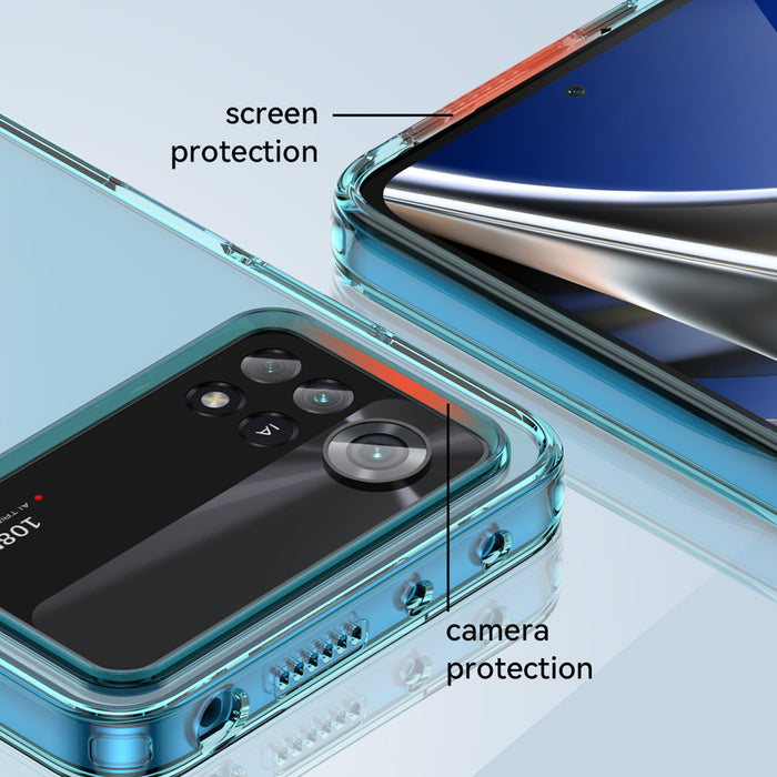 Outer Space Case for Xiaomi Poco X4 Pro 5G cover with a flexible frame blue